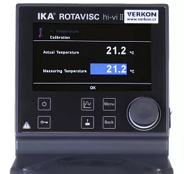 Rotační viskozimetr IKA Rotavisc hi-vi II Complete – ukázka menu