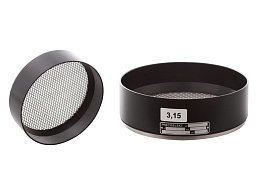 Síto analytické Preciselekt, třídicí médium drátěná tkanina, rám z černého lakovaného hliníku, neověřené