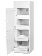 vysoká skříň s děleným vnitřním prostorem