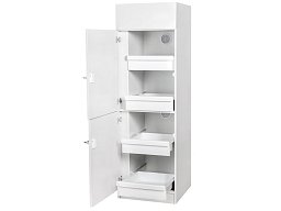 vysoká skříň s děleným vnitřním prostorem