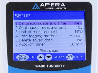 Turbidimetr Apera TN480 pro měření v souladu se zásadami GLP