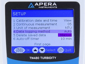 Turbidimetr Apera TN480 pro měření v souladu se zásadami GLP