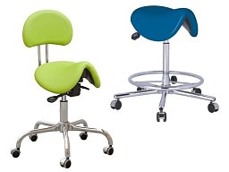 Židle laboratorní a ordinační Kovonax, série CLINE s ergonomicky tvarovaným sedákem
