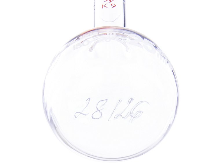 Baňka odměrná, třída přesnosti A, s NZ a skleněnou zátkou, ověřená, SIMAX