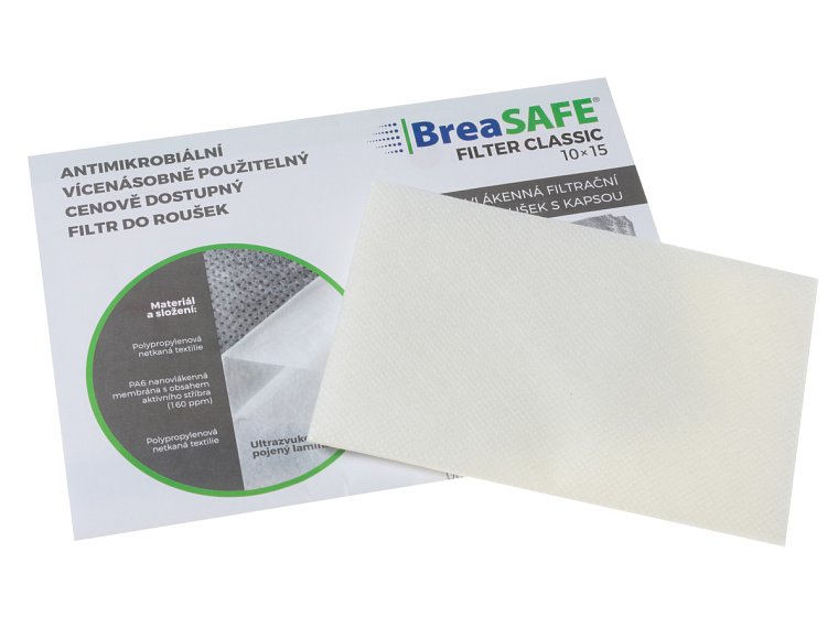 Filtr BreaSAFE do roušek, nanovlákenný, opakovaně použitelný