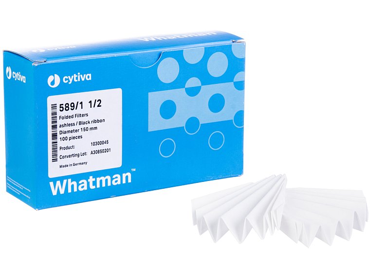 Filtrační papír pro kvantitativní analýzu, kruhové výseky skládané, Whatman