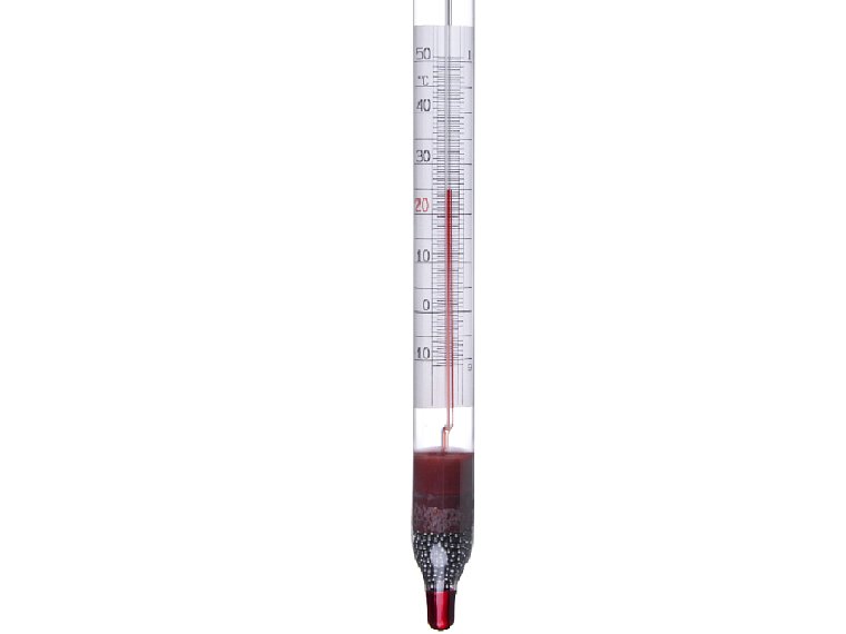 Hustoměr laboratorní na ropu a výrobky z ropy, s teploměrem