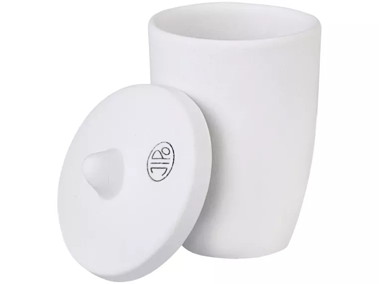 Kelímek pro stanovení prchavé kapaliny, porcelánový s víčkem