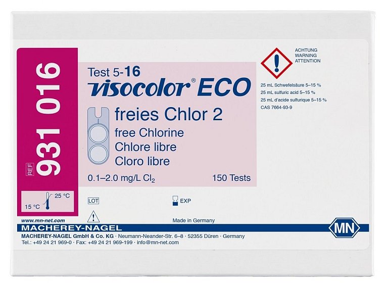 Kity analytické VISOCOLOR ECO pro kolorimetrickou nebo odměrnou analýzu vody