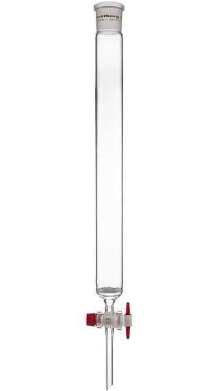 Kolona chromatografická skleněná, s fritou S0