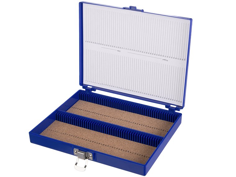 Krabice na podložní skla, pro 100 ks mikroskel, PS