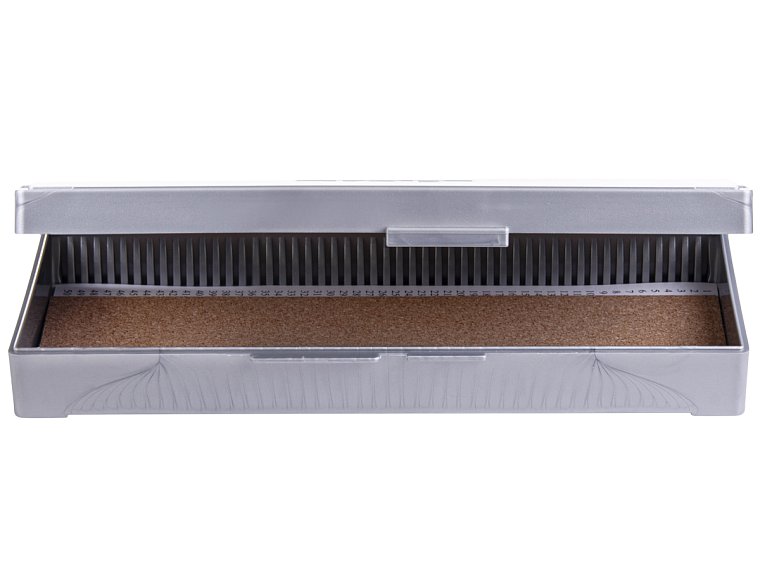 Krabice na podložní skla, pro 50 ks mikroskel 76 x 26 mm, ABS