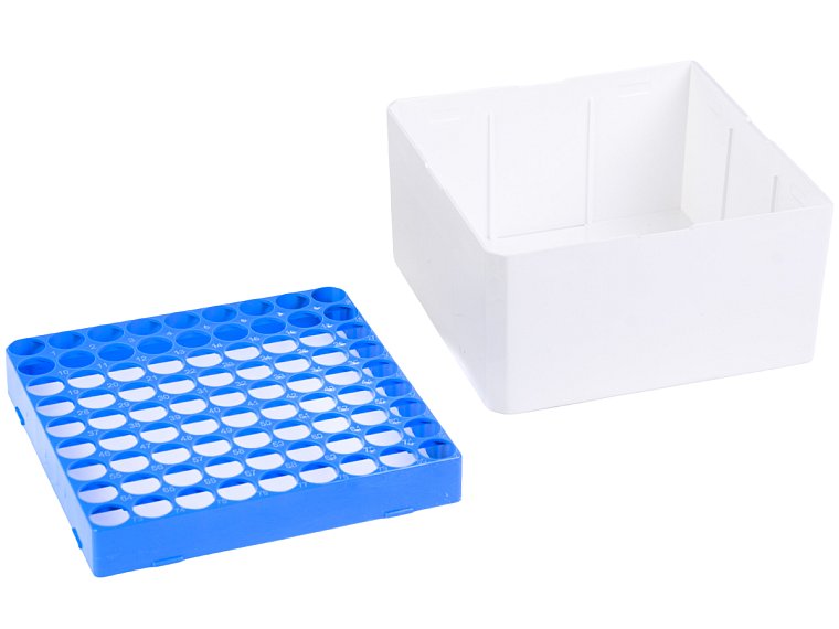 Kryobox s mřížkou a průhledným víkem, 81 míst, PC