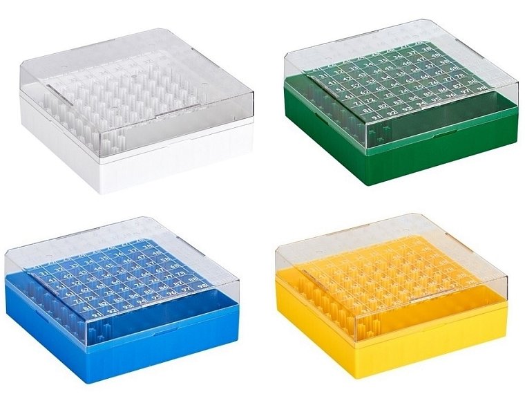 Kryobox s průhledným víkem, 100 míst, PC