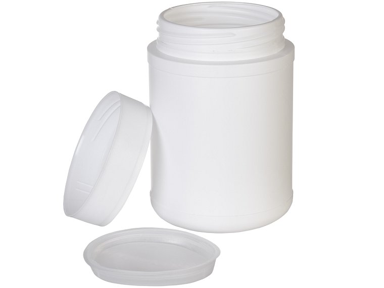 Láhev na chemikálie, širokohrdlá, bez uzávěru, HDPE