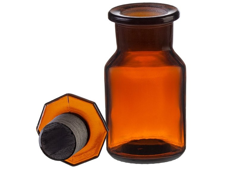 Láhev širokohrdlá prachovnice Steilbrust, hnědá