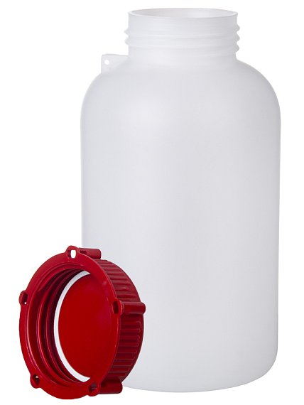 Láhev širokohrdlá s očkem pro plombu, HDPE