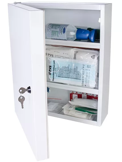 Lékárnička CHEMIE, uzamykatelná, nástěnná, kovová