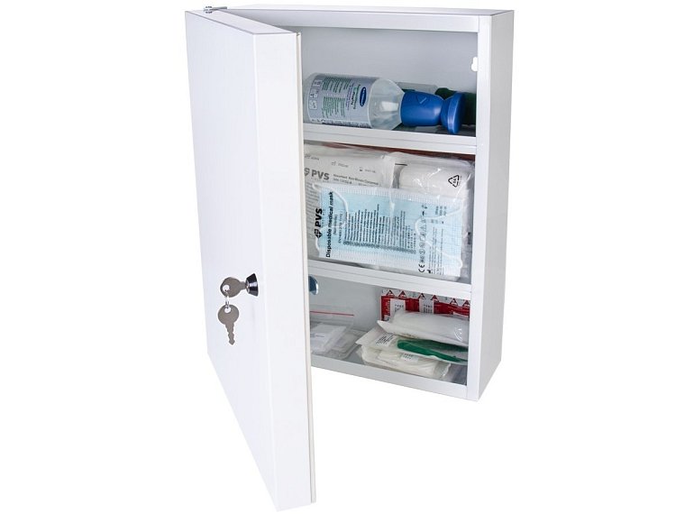 Lékárnička CHEMIE, uzamykatelná, nástěnná, kovová