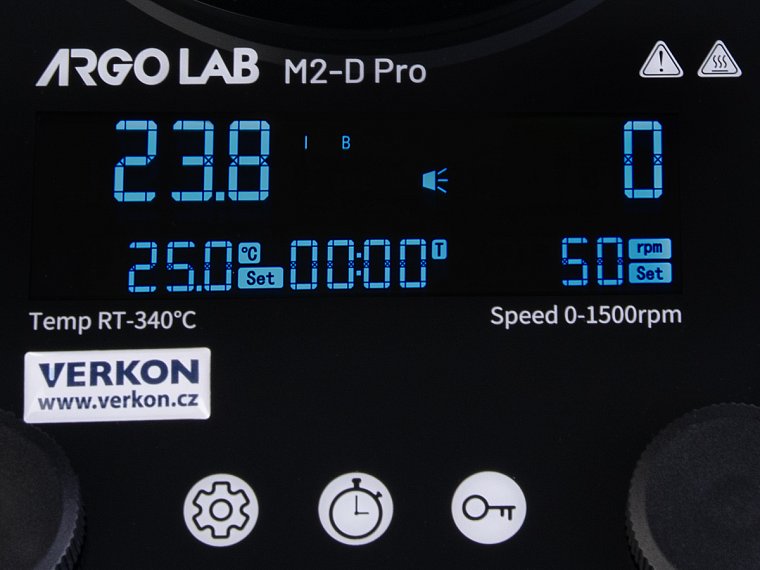 Míchačka magnetická ArgoLab M2-D Pro NEW, s ohřevem