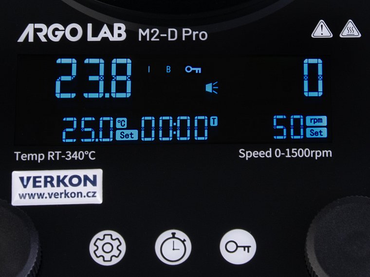 Míchačka magnetická ArgoLab M2-D Pro NEW, s ohřevem