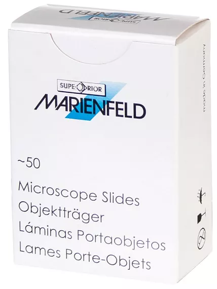 Mikrosklo podložní UniMark s barevnou ploškou, Marienfeld