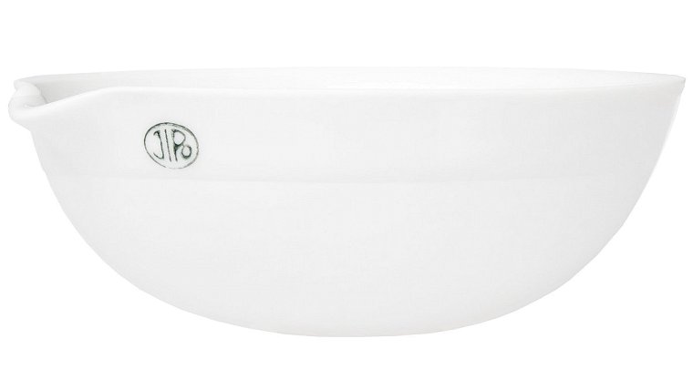 Miska odpařovací porcelánová, hluboká s výlevkou