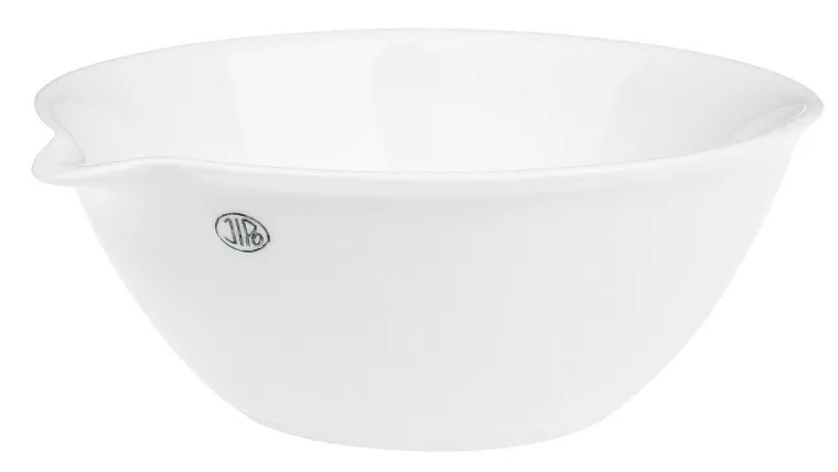 Miska odpařovací porcelánová s plochým dnem a výlevkou