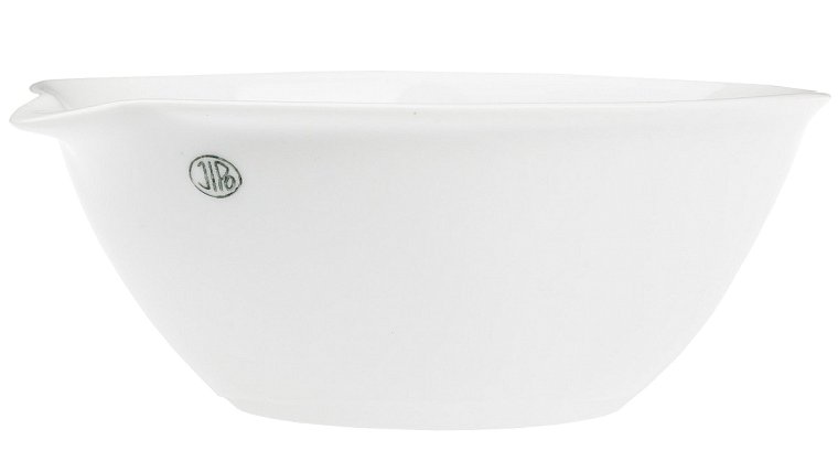 Miska odpařovací porcelánová s plochým dnem a výlevkou