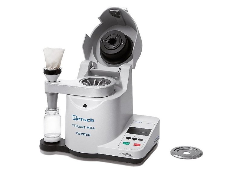 Cyklónový mlýn TWISTER, kompletní sestava.