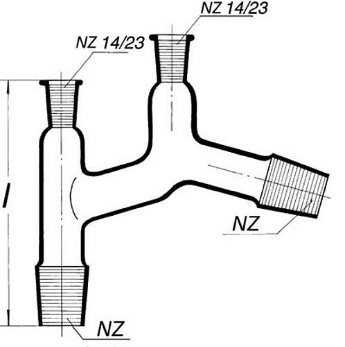 Nástavec destilační podle Claisena s NZ