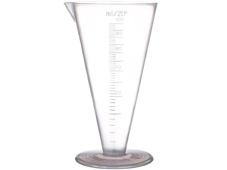 Odměrka kónická s lisovanou stupnicí, PP