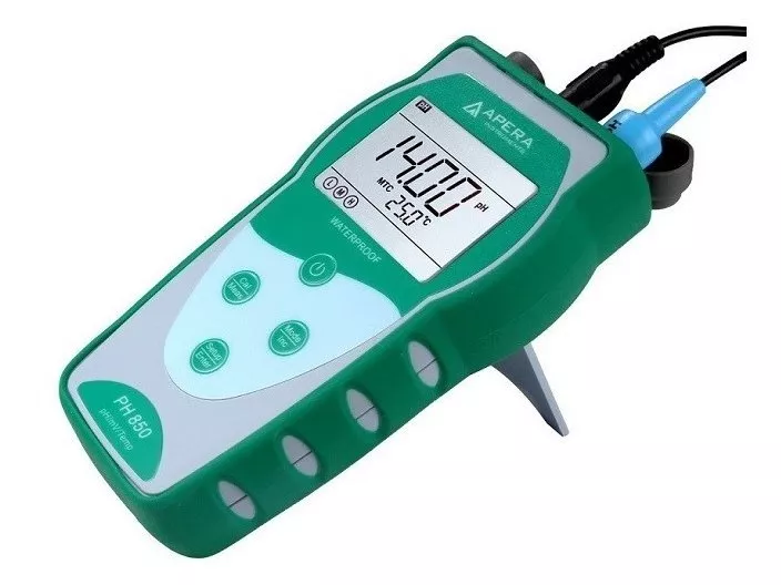 sklápěcí stojánek u pH 850 i pH 8500 usnadňuje práci na laboratorním stole