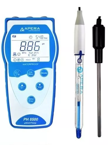 pH 8500 HF s pH elektrodou LabSen 831 pro silné kyseliny a s teplotním čidlem MP 500