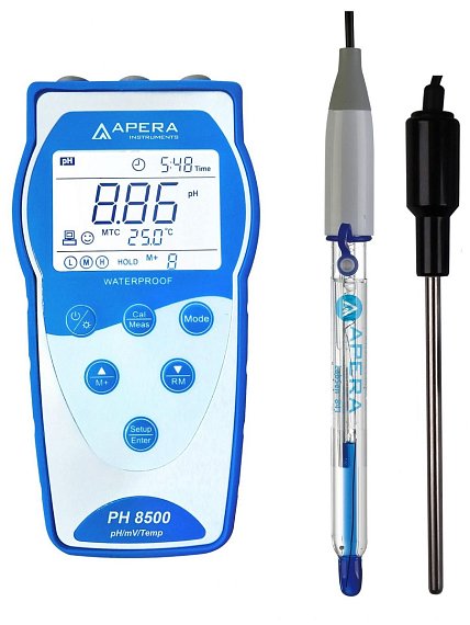 pH 8500 SB s pH elektrodou LabSen 841 pro silné zásady a s teplotním čidlem MP 500