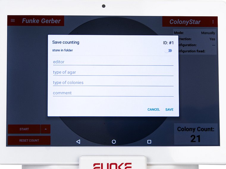 Počítadlo kolonií Funke Gerber ColonyStar automatic