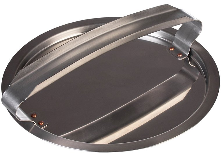 víko nerezové, s držadlem pro upínací popruh