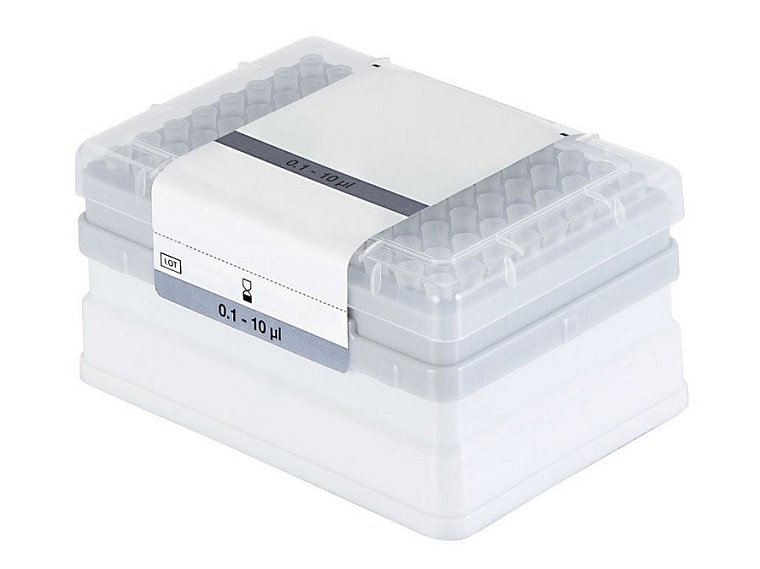 Sterilní špičky Biosphere plus s filtrem balené ve stohovatelných zásobnících