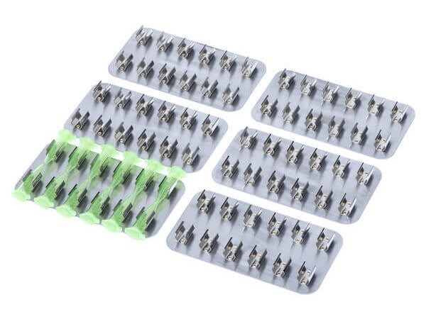Nástavce se svorkami pro 12 ks zkumavek (Ø 10 – 13 mm, objem 1,5 – 2,0 ml), balení 6 ks