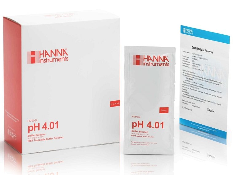 Roztoky pro pH a ORP elektrody, Hanna Instruments