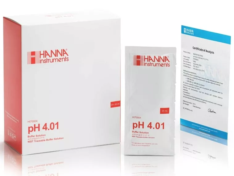 Roztoky pro pH a ORP elektrody, Hanna Instruments
