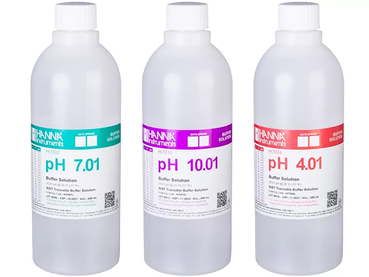 Roztoky pro pH a ORP elektrody, Hanna Instruments