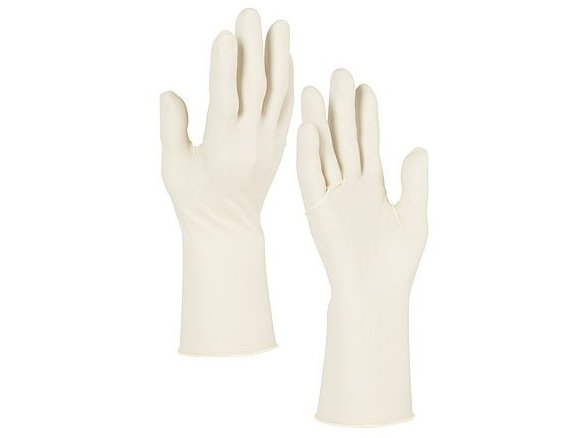 Rukavice latexové Satin plus, jednorázové, s ochranou proti virům