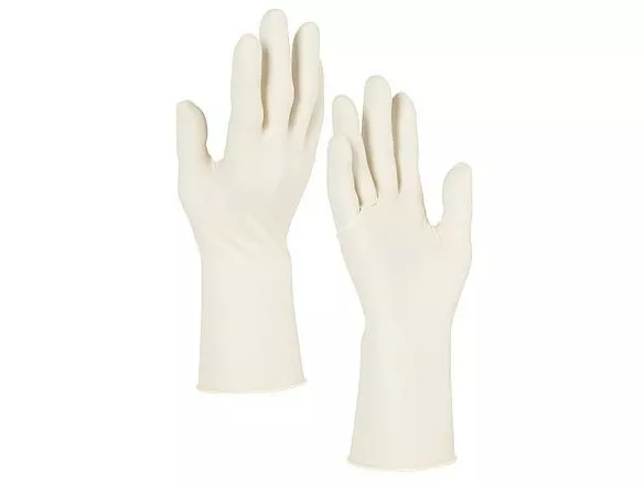 Rukavice latexové Satin plus, jednorázové, s ochranou proti virům