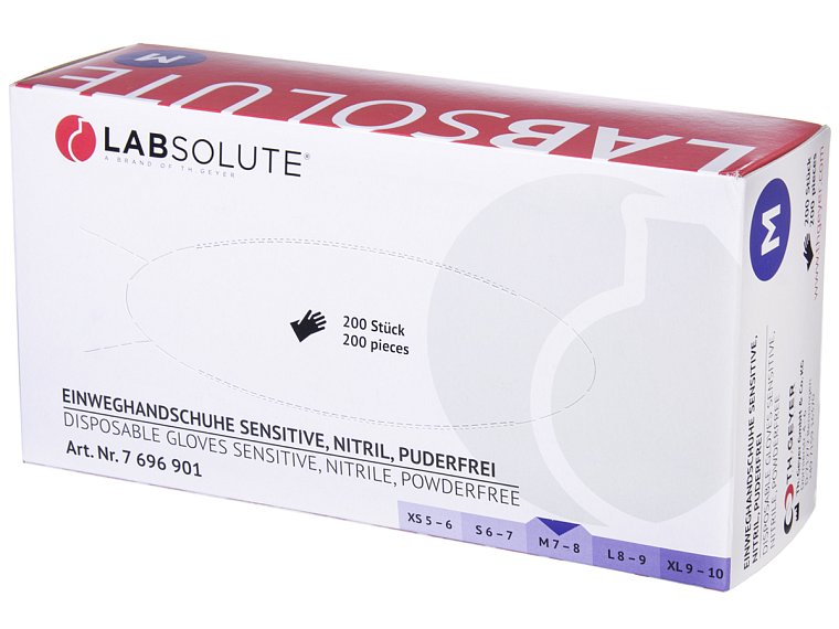 Rukavice nitrilové Sensitive, jednorázové, bez pudru