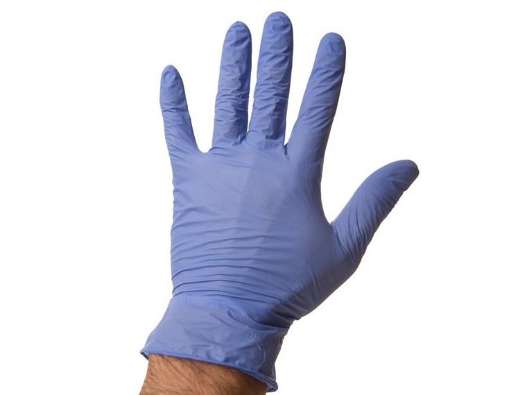 Rukavice nitrilové Sensitive, jednorázové, bez pudru