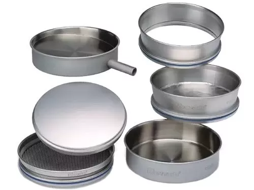 Síto analytické Retsch 100 x 40 mm, třídicí médium drátěná tkanina, nerezový rám, dle ISO 3310-1