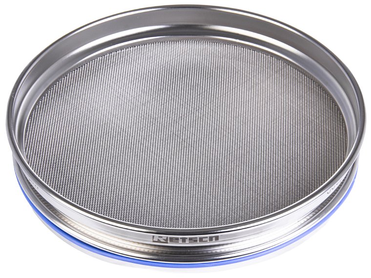 Síto analytické Retsch 200 x 25 mm, třídicí médium drátěná tkanina, nerezový rám, dle ISO 3310-1