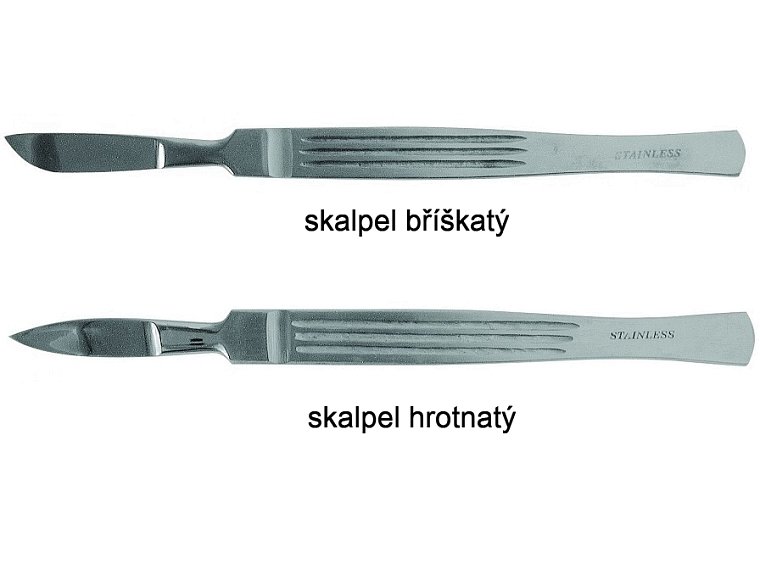 Skalpel s nerezovou rukojetí