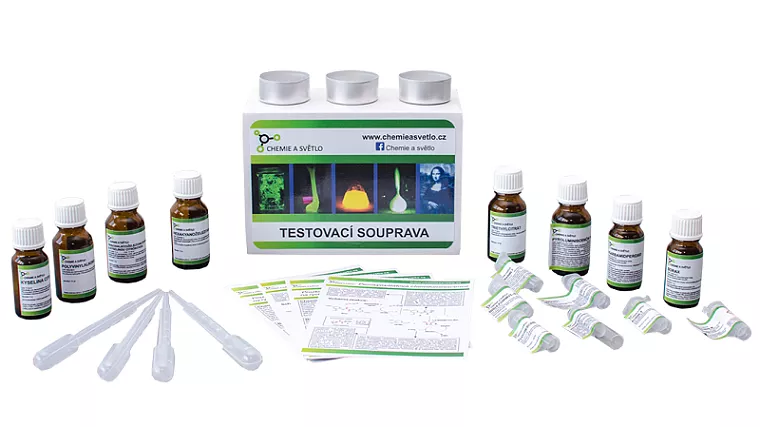 Souprava Chemie a světlo pro pokusy v ZŠ a SŠ, školní Testovací